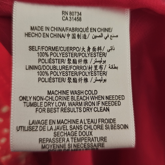 BCBG Generation Raspberry Pink Printed Dress Size 4 V-Neck BCBGeneration - Picture 9 of 10